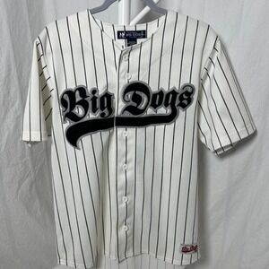 Black and white striped Big Dogs baseball jersey #baseball #stripes small